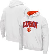 COLOSSEUM Men's Colosseum White Clemson Tigers Arch & Logo 3.0 Pullover Hoodie
