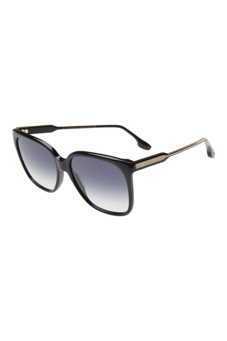 Core 59mm Square Gradient Sunglasses, Alternate, color, BLACK