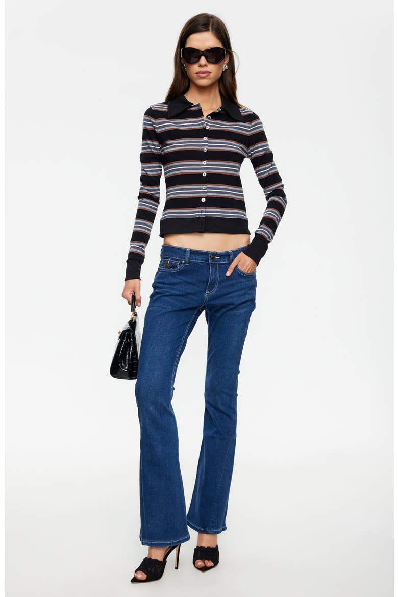 Bada Bing Stripe Jersey Cotton Sweater, Alternate, color, NOIR STRIPE