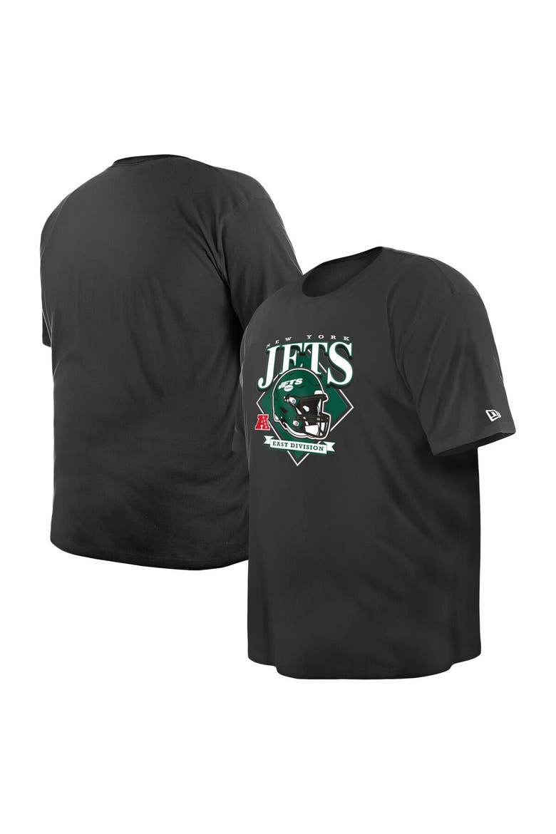 Men's New Era  Black New York Jets Big & Tall Helmet T-Shirt, Alternate, color, Black