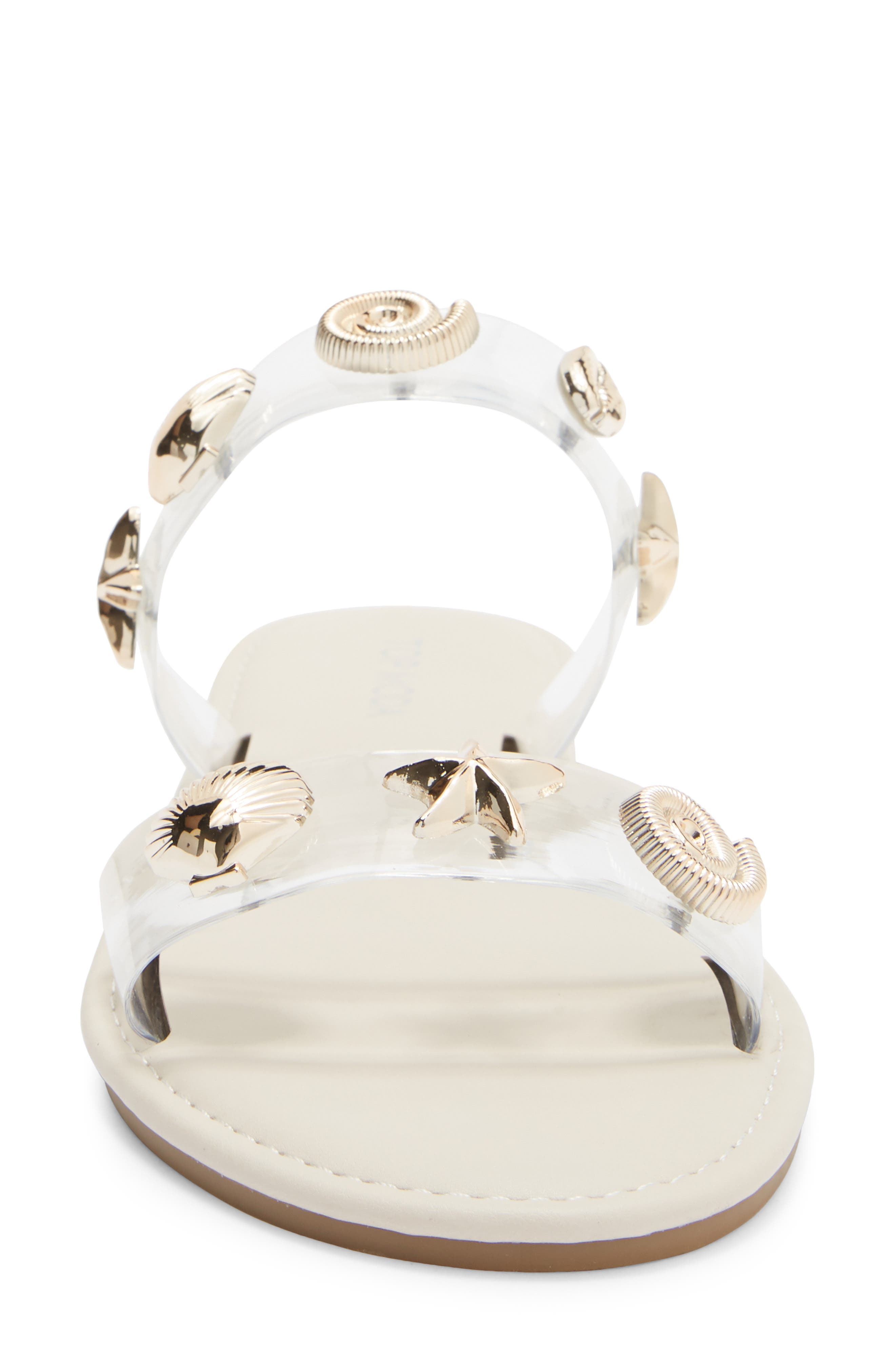 Aria Double Strap Slide Sandal, Alternate, color, CLEAR