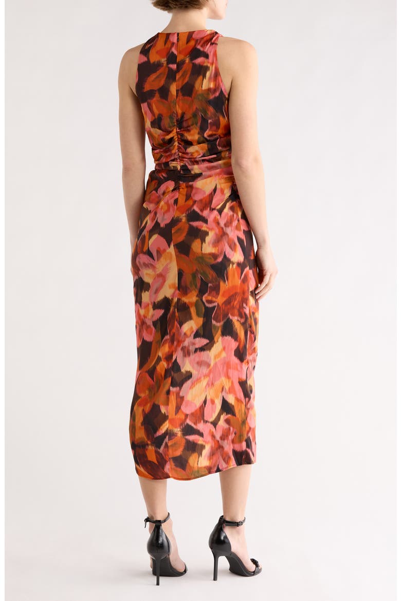 Leanna High Neck Asymmetric Maxi Dress, Alternate, color, BROMELIAD