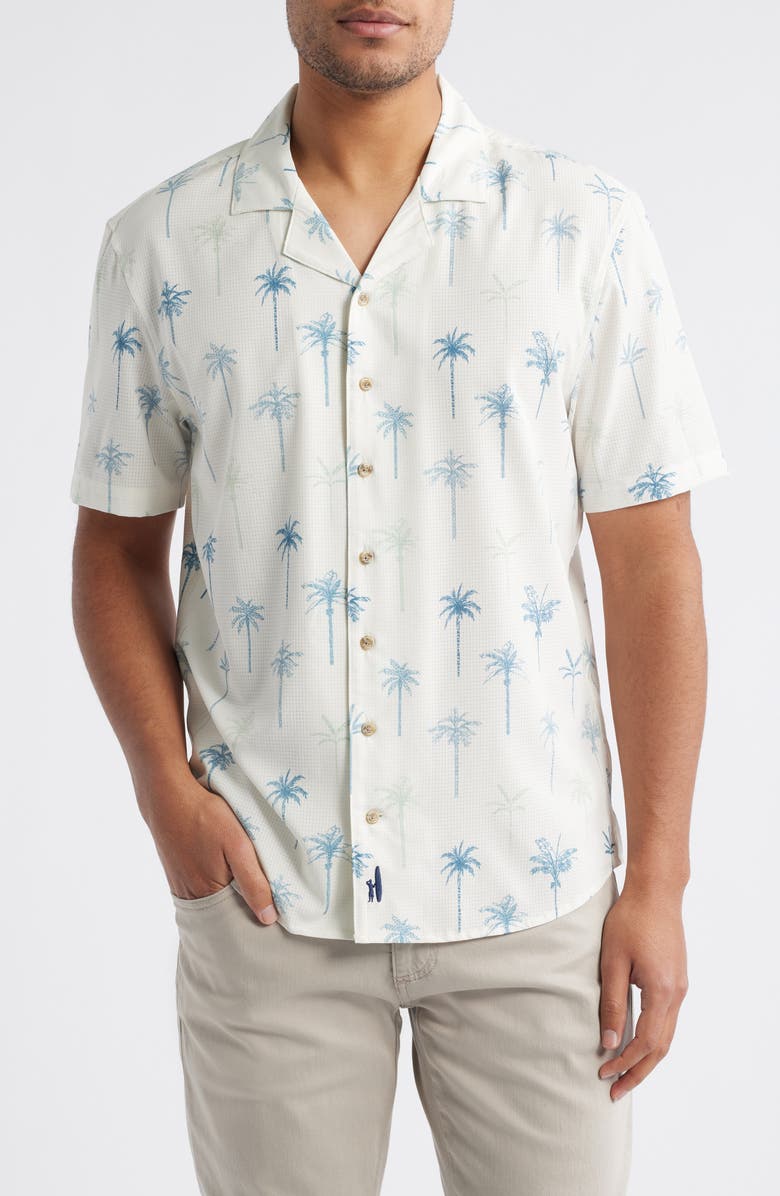 johnnie-O Willie Tropical Print Stretch Camp Shirt, Main, color,