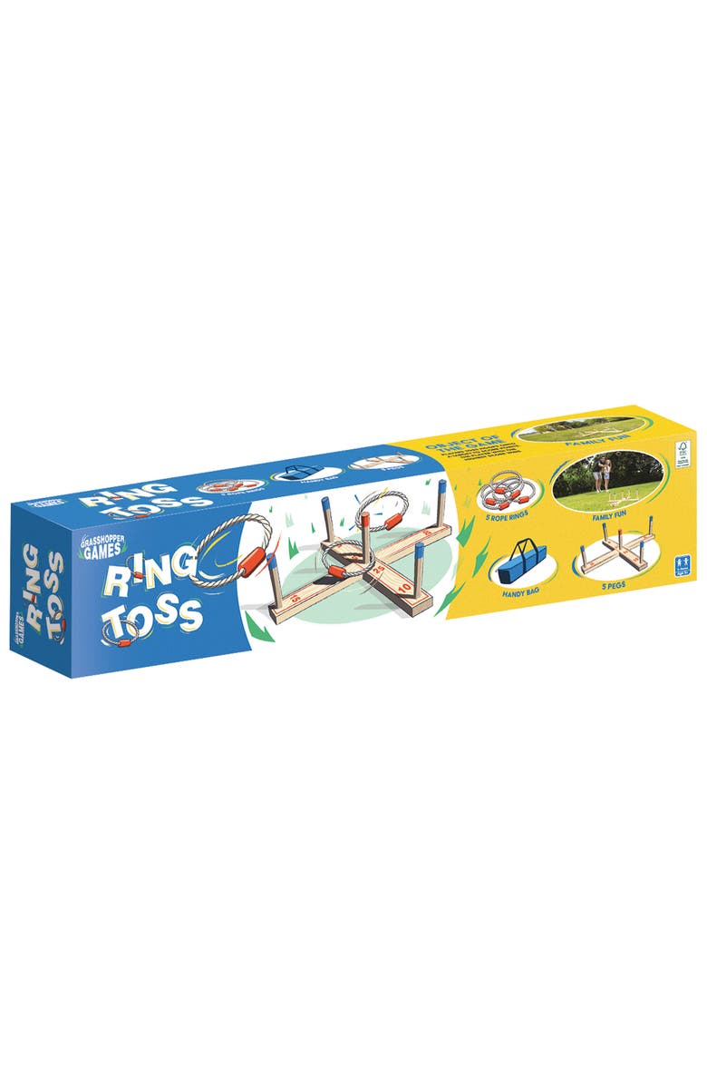 Grasshopper Games Ring Toss Classic Wood Game, Age 3+, Alternate, color, Multicolored