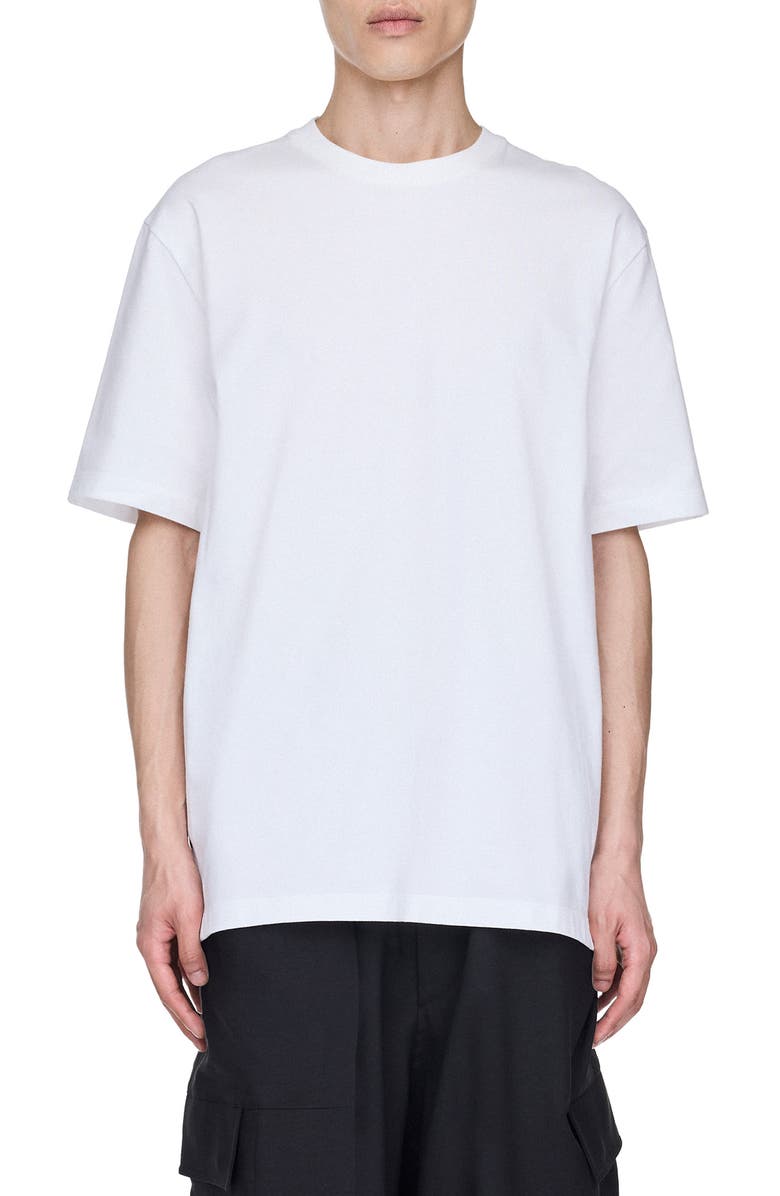 Y-3 Oversize Cotton Graphic T-Shirt, Main, color, White