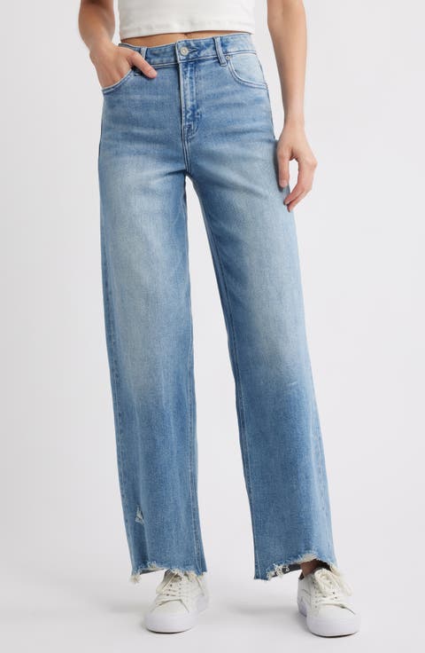 Frayed Hem Dad Jeans