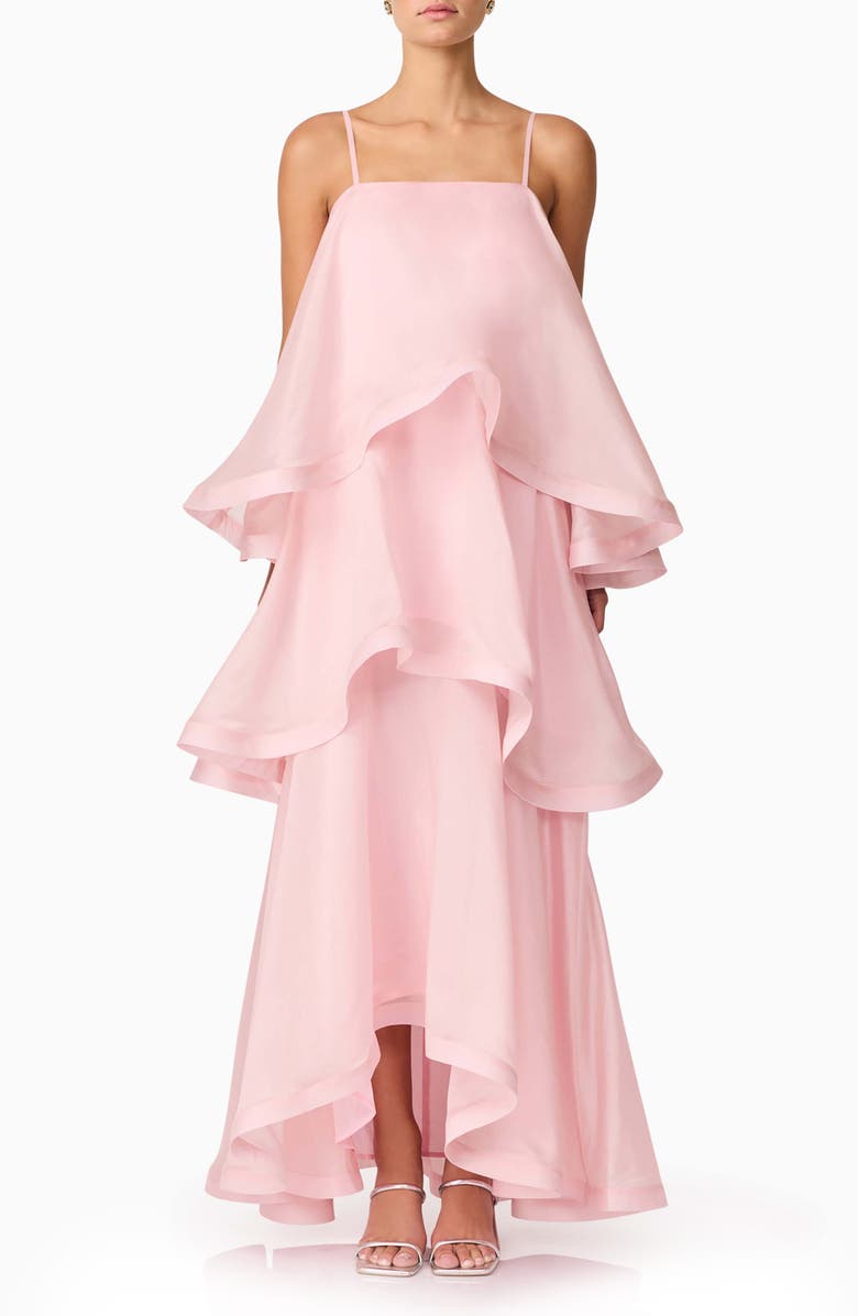 Elliatt Noemi Tiered Voile Maxi Dress, Main, color, Light Pink