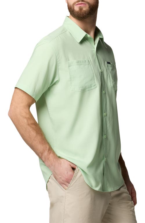 Columbia Red Eagle Lake Omni-wick™ Short Sleeve Button-up Shirt In Sage Leaf