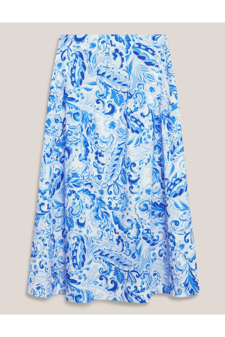 Antonella Paisley Print Midi Skirt, Alternate, color, Bluemulti