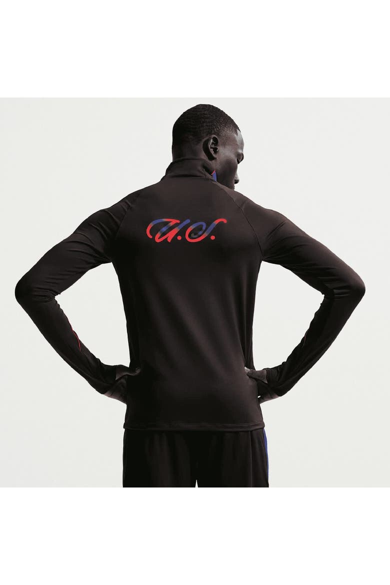Men's Nike Black USMNT 2026 Strike Dri-FIT Quarter-Zip Long Sleeve Drill Top, Alternate, color, Black