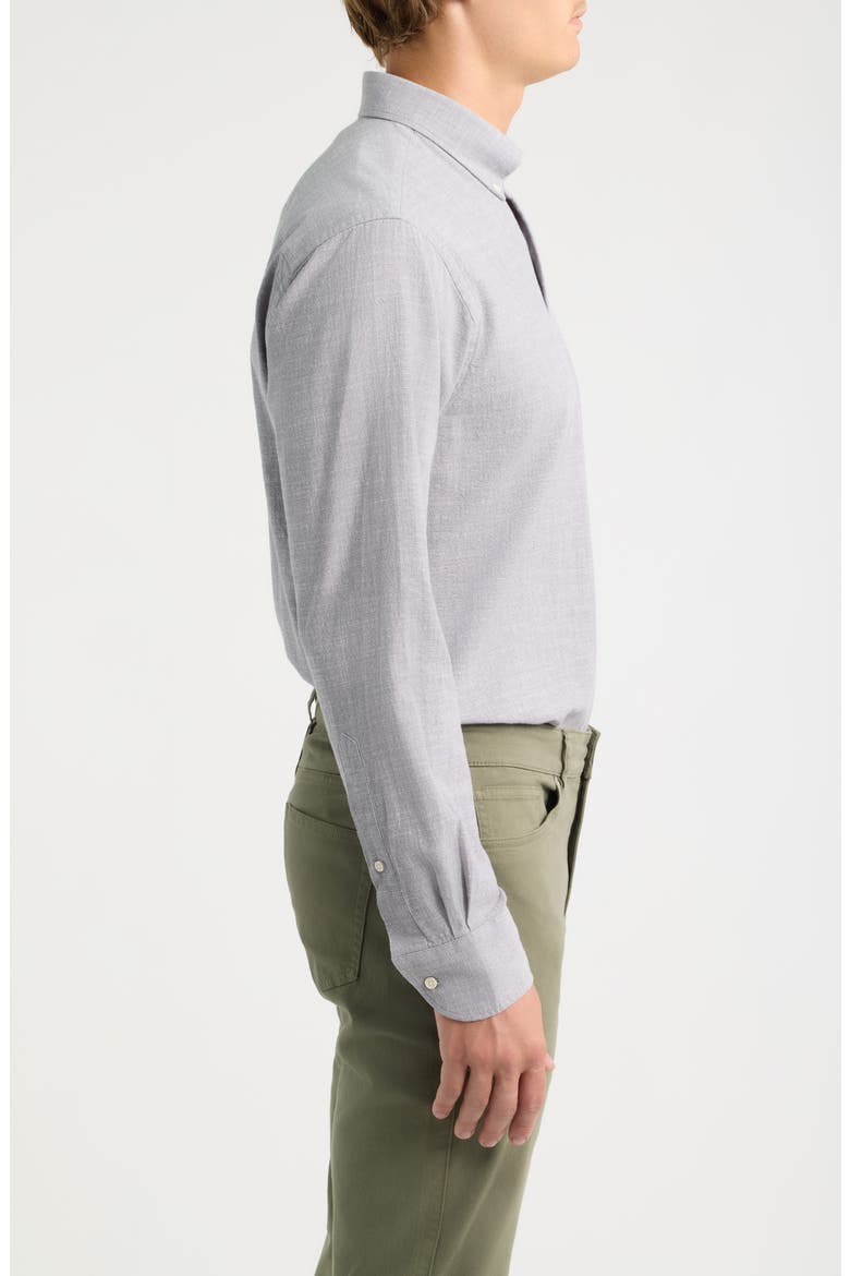 Devonport Stretch Cotton Chambray Sport Shirt, Alternate, color, GALE GREY