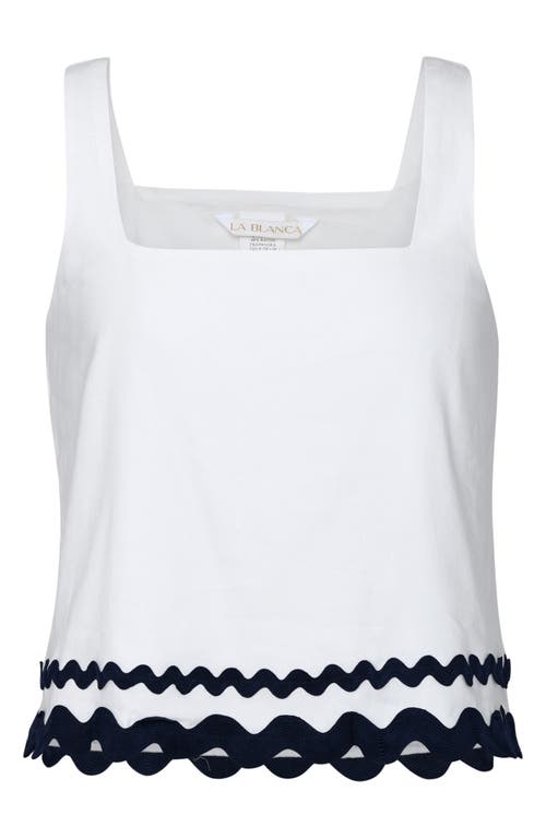La Blanca Poolside Square Neck Cover-up Tank Top In White