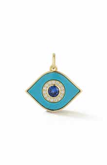 14k Gold Plate Evil Eye Charm