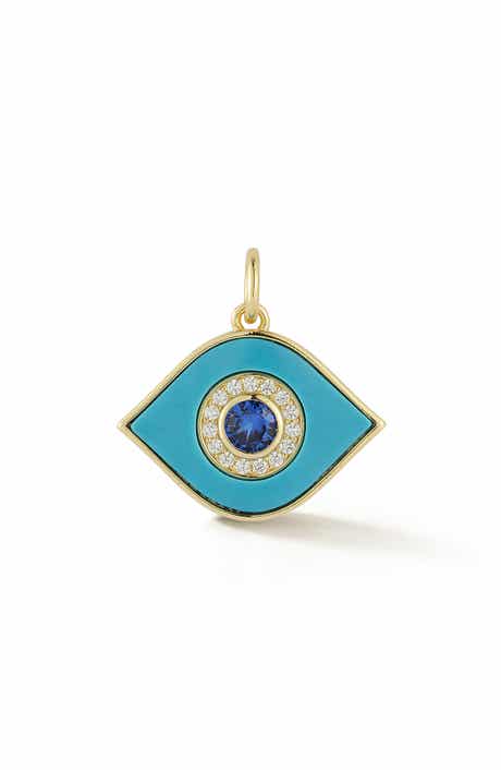 14k Gold Plate Evil Eye Charm
