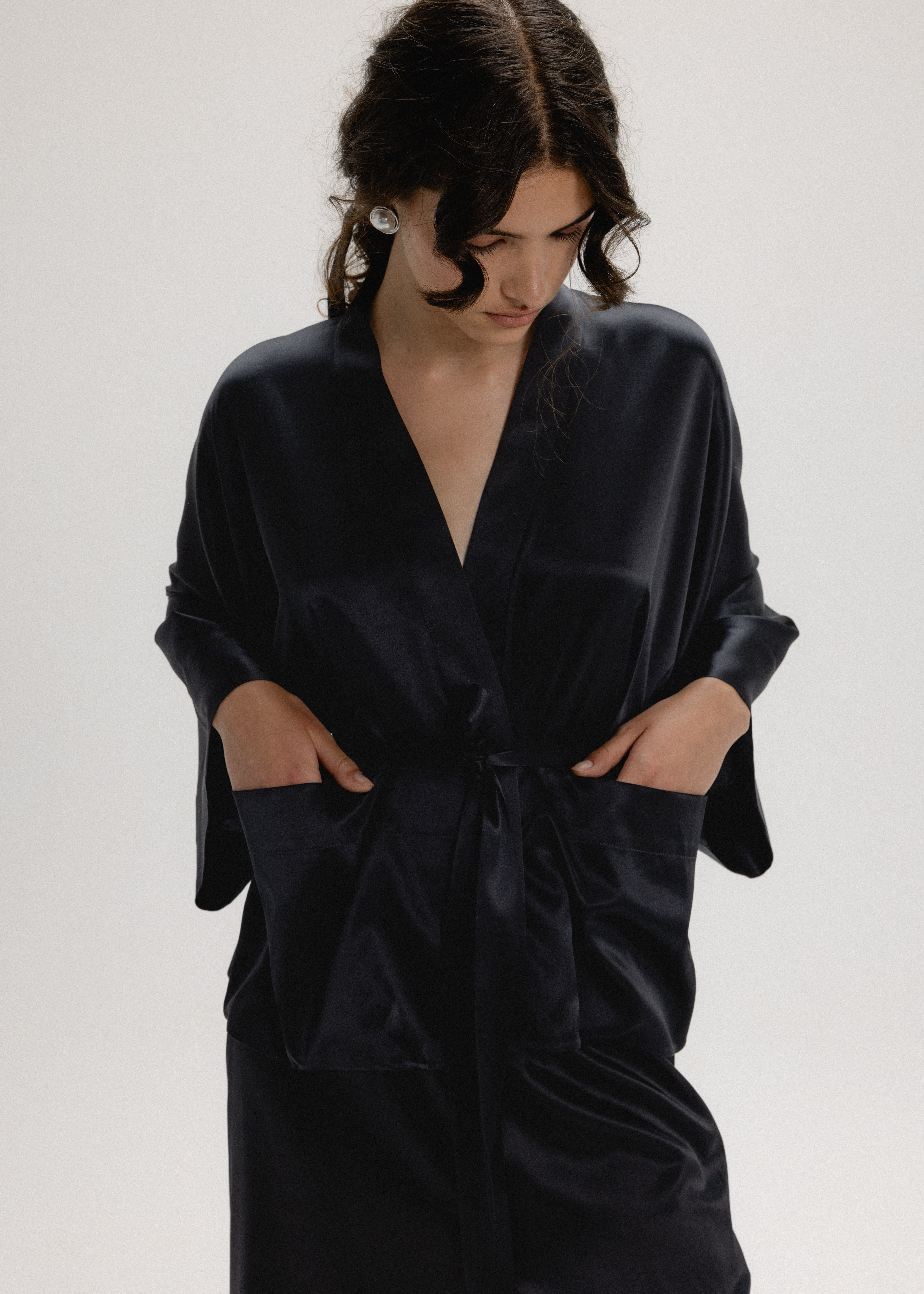 Silk Long Sleeve Jacket