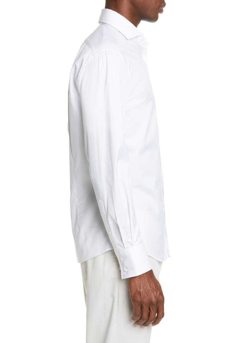 Slim Fit Button-Up Shirt, Alternate, color, WHITE