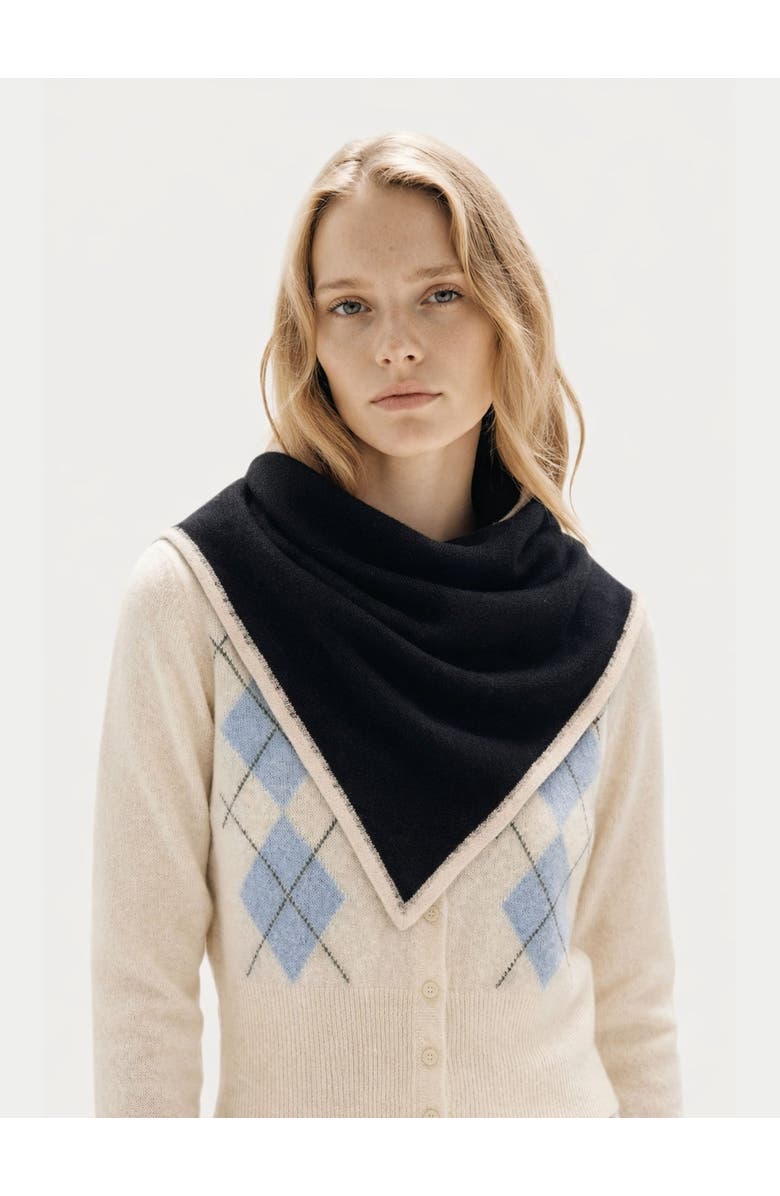 Gobi Cashmere Cashmere Diamond Scarf, Alternate, color, Black