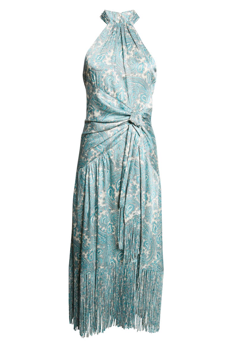 Hendrix Paisley Teresa Dress, Alternate, color, GARDENIA/ BLUE GRAPHITE