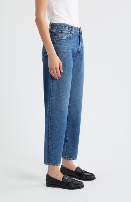 Frame The Hang High Waist Ankle Straight Leg Jeans In Blue