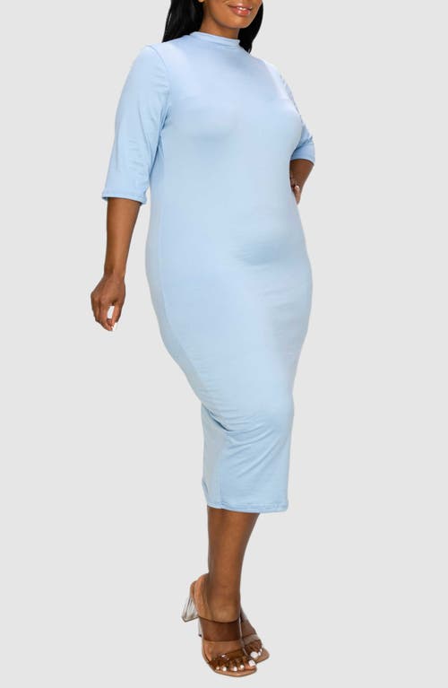 L I V D Mona Midi Dress In Sky Blue