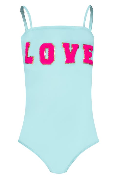 Kids' Embroidered One-Piece Swimsuit (Toddler, Little Kid & Big Kid)