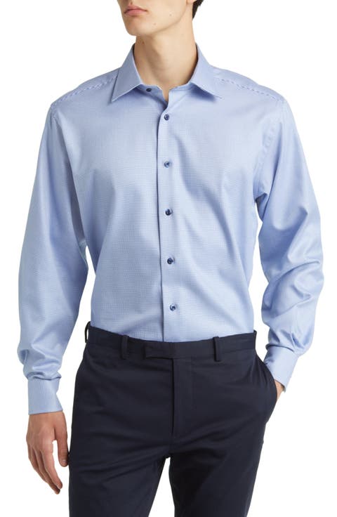 Regular Fit Micro Dobby Dress Shirt