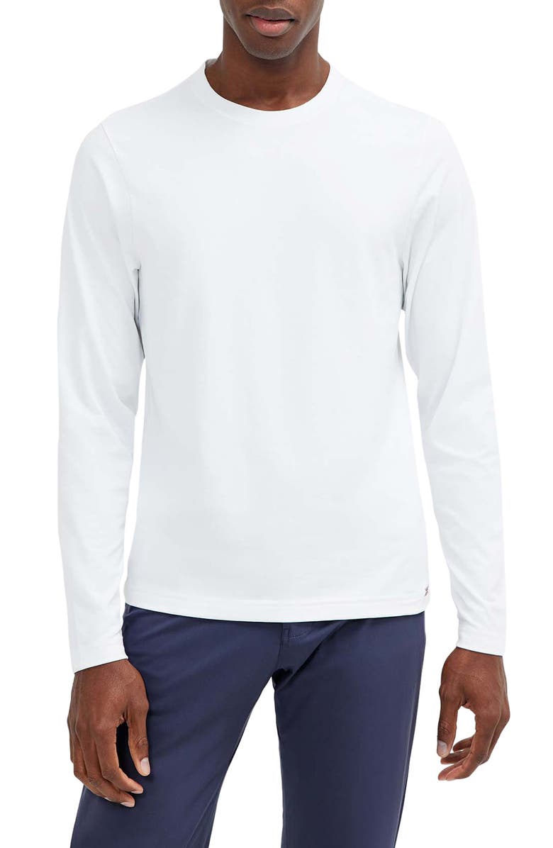 Rhone Element Long Sleeve Organic Cotton Blend T-Shirt, Main, color, Bright White