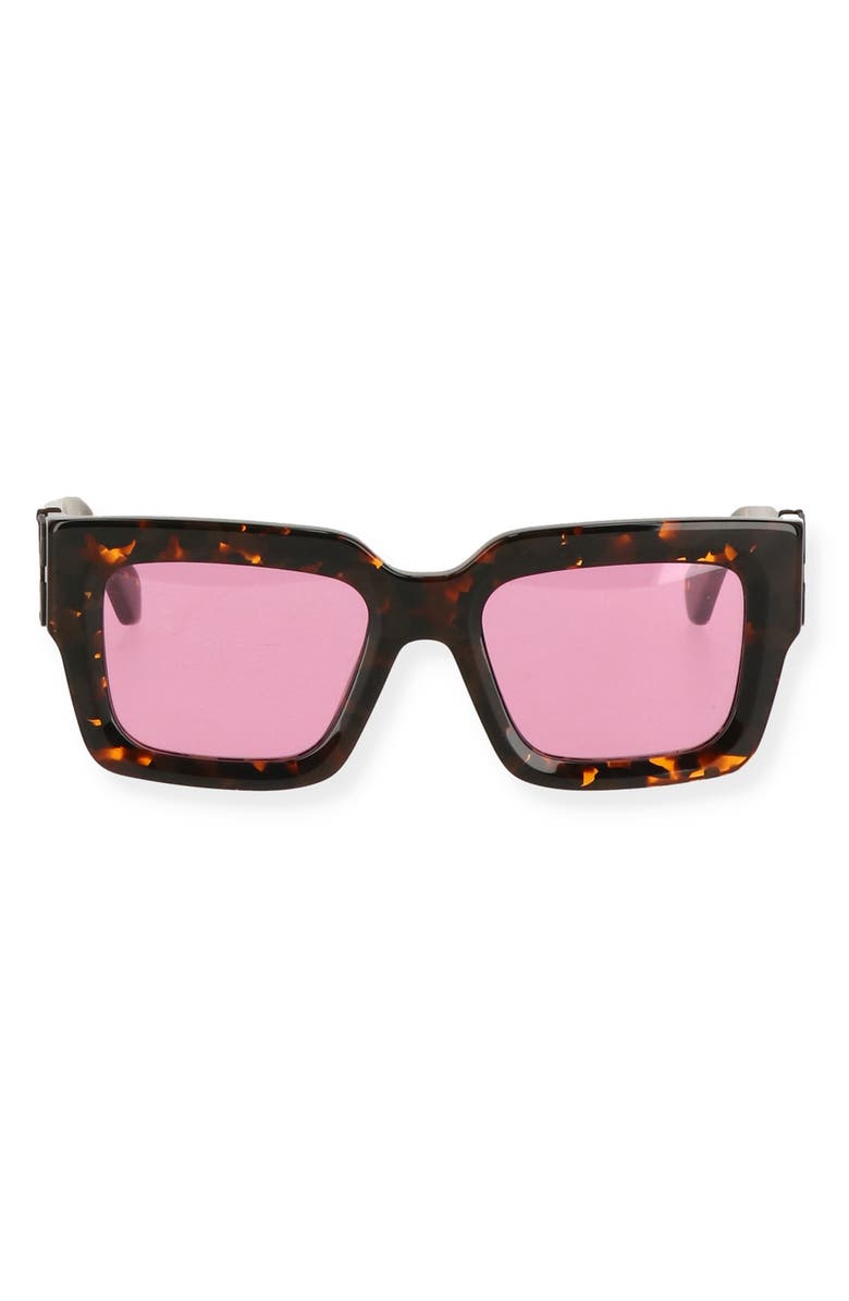 Off-White Mystic 52mm Square Sunglasses, Main, color, Havana Pink