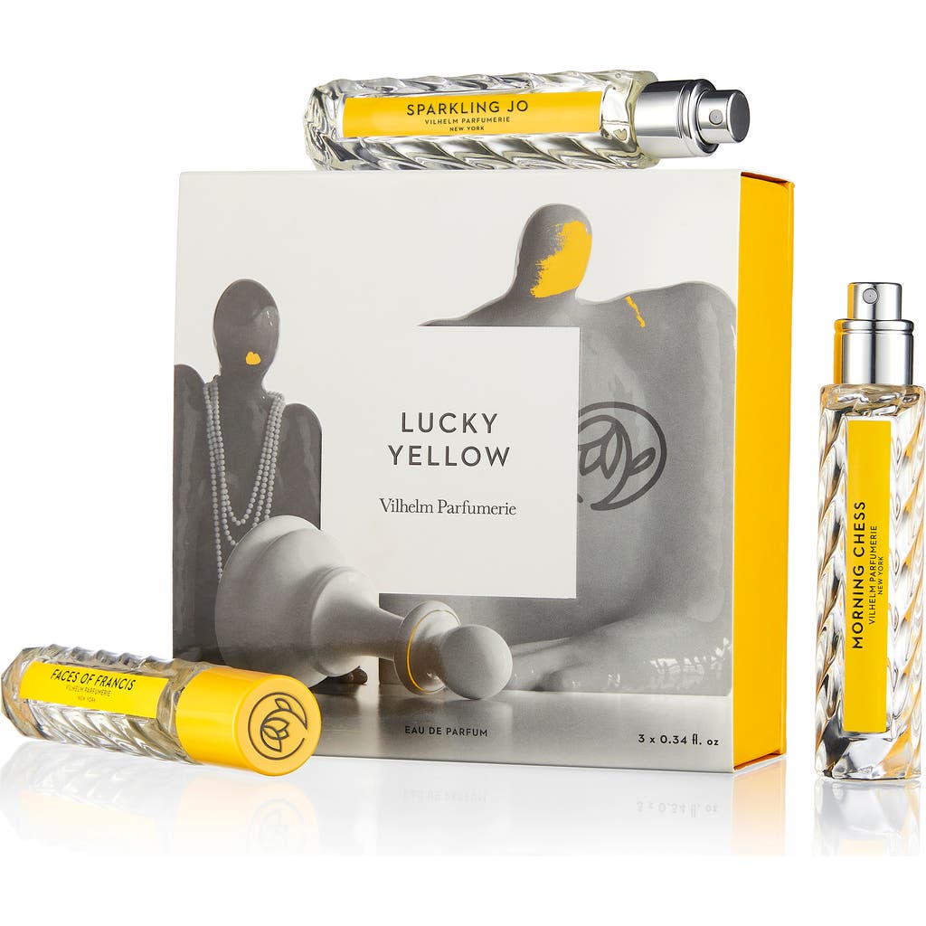 Vilhelm Parfumerie Lucky Yellow Fragrance Set $150 Value In Transparent