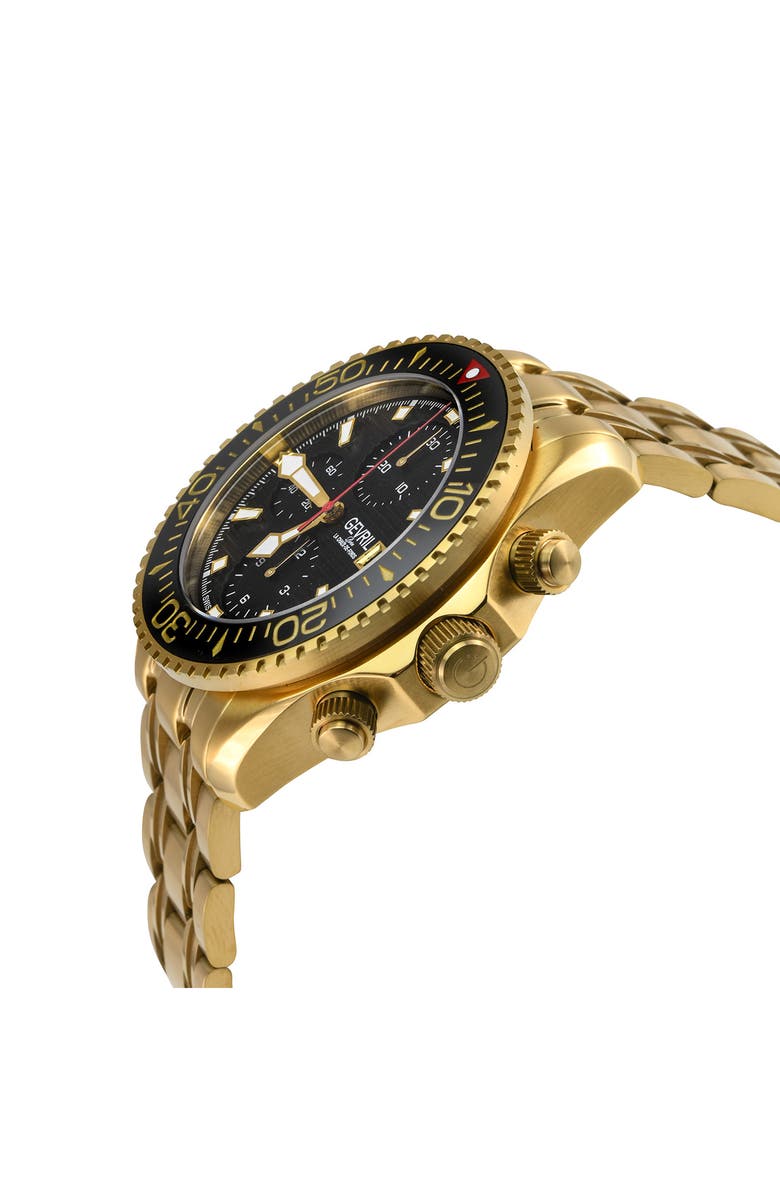GEVRIL Hudson Yards Swiss Automatic Chronograph Watch, 43mm, Alternate, color, Gold