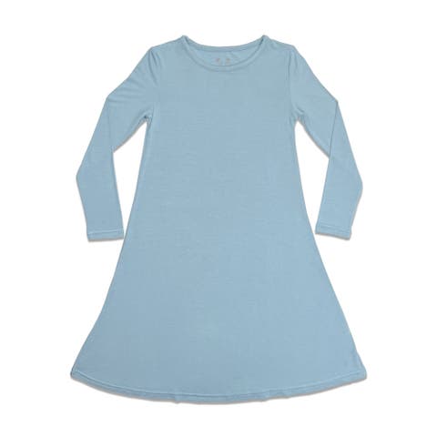 Kids' Oasis Teal Long Sleeve Dress