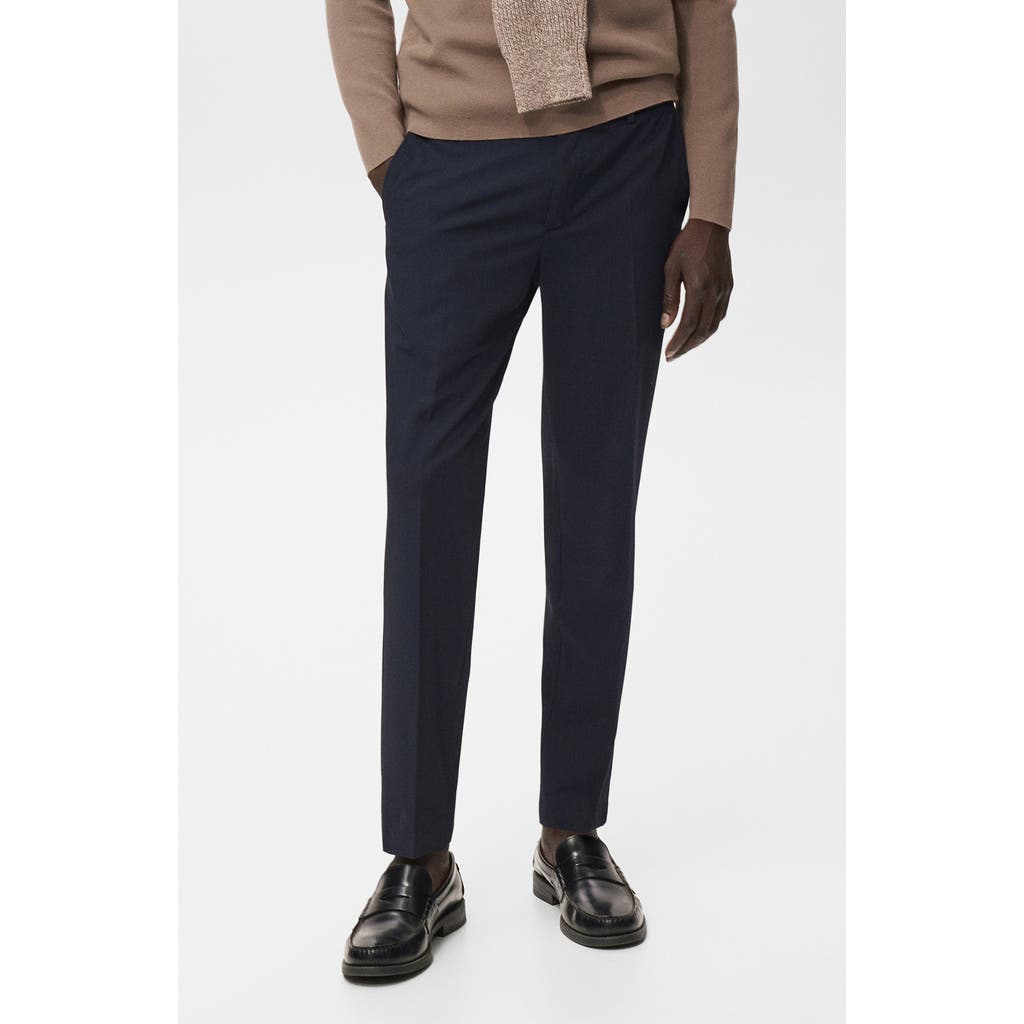 Mango Bologna Slim Fit Stretch Pants In Animal Print