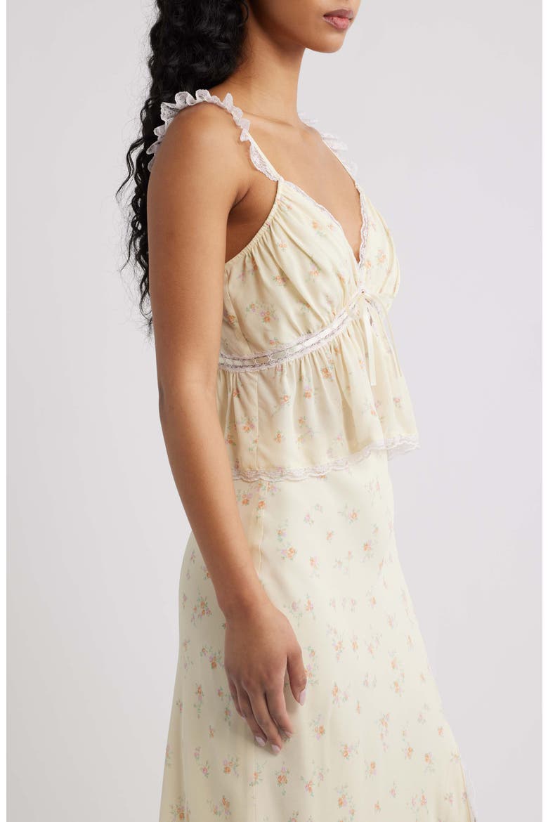Nicoleta Lace Trim Camisole, Alternate, color, LEMON HAZE