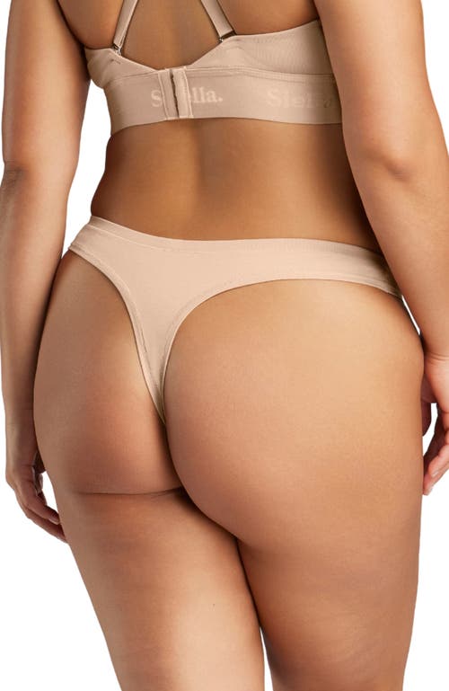Siella Organic Cotton Thong In Beach Beige