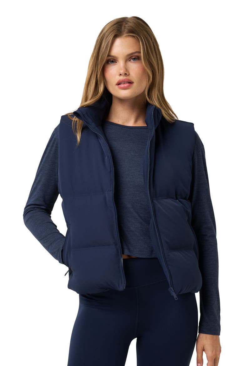 Quilted Midweight Stretch Jacket, Alternate, color, NAVY BLAZER