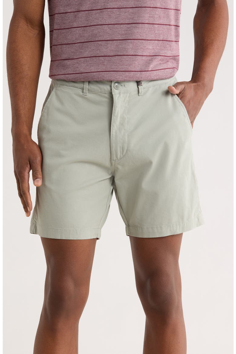 Solid Stretch Cotton Shorts, Main, color, LIGHT GREEN