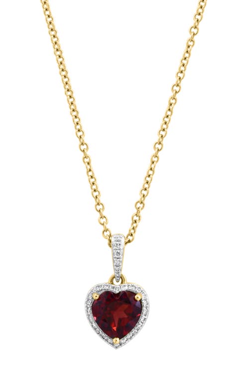 14K Yellow Gold Garnet Passion Pendant