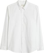 Open Edit Slim Fit Stretch Cotton Button-Up Shirt