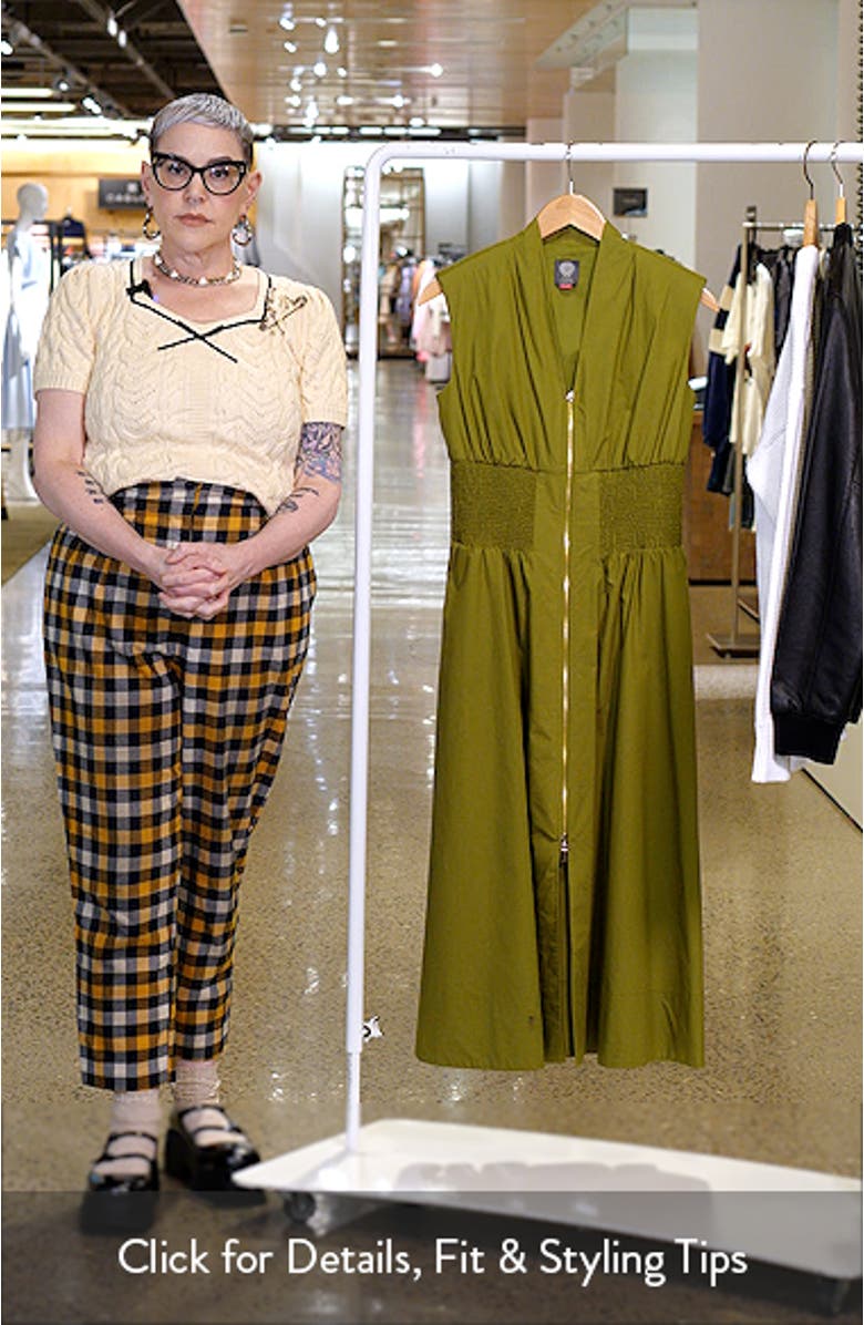 Smock Waist Cotton Midi Dress, sales video thumbnail