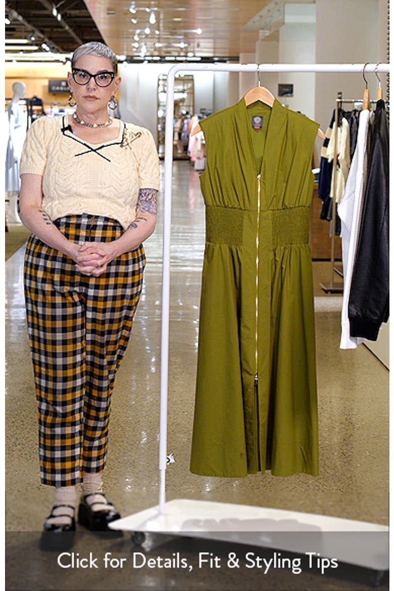 Smock Waist Cotton Midi Dress video