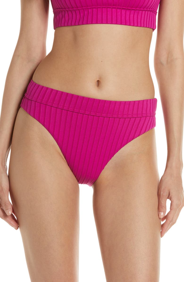 Billabong Sunny Maui Ribbed Bikini Bottoms, Main, color, 