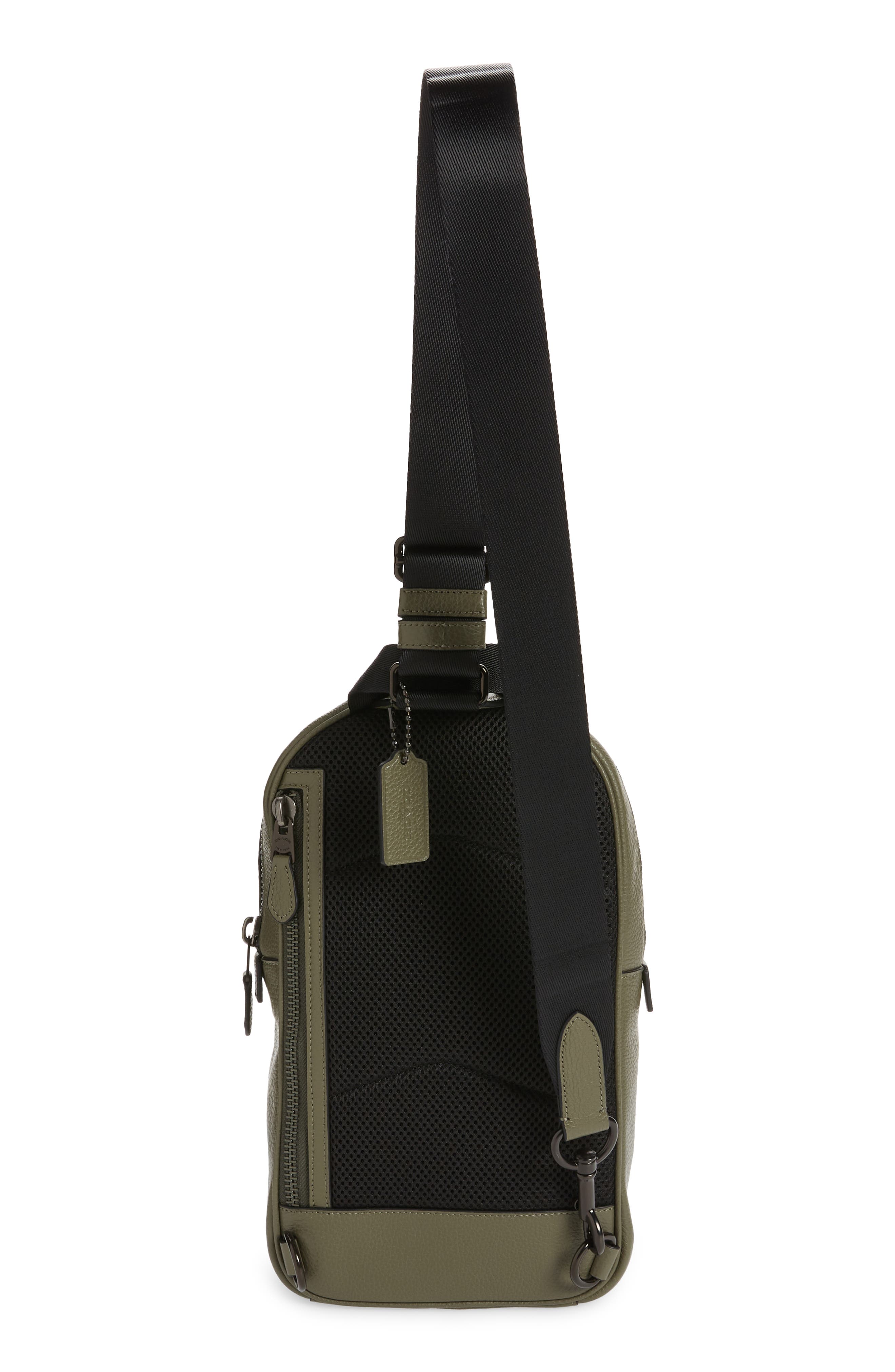 Metropolitan Leather Sling Bag (Nordstrom Exclusive), Alternate, color, ARMY GREEN