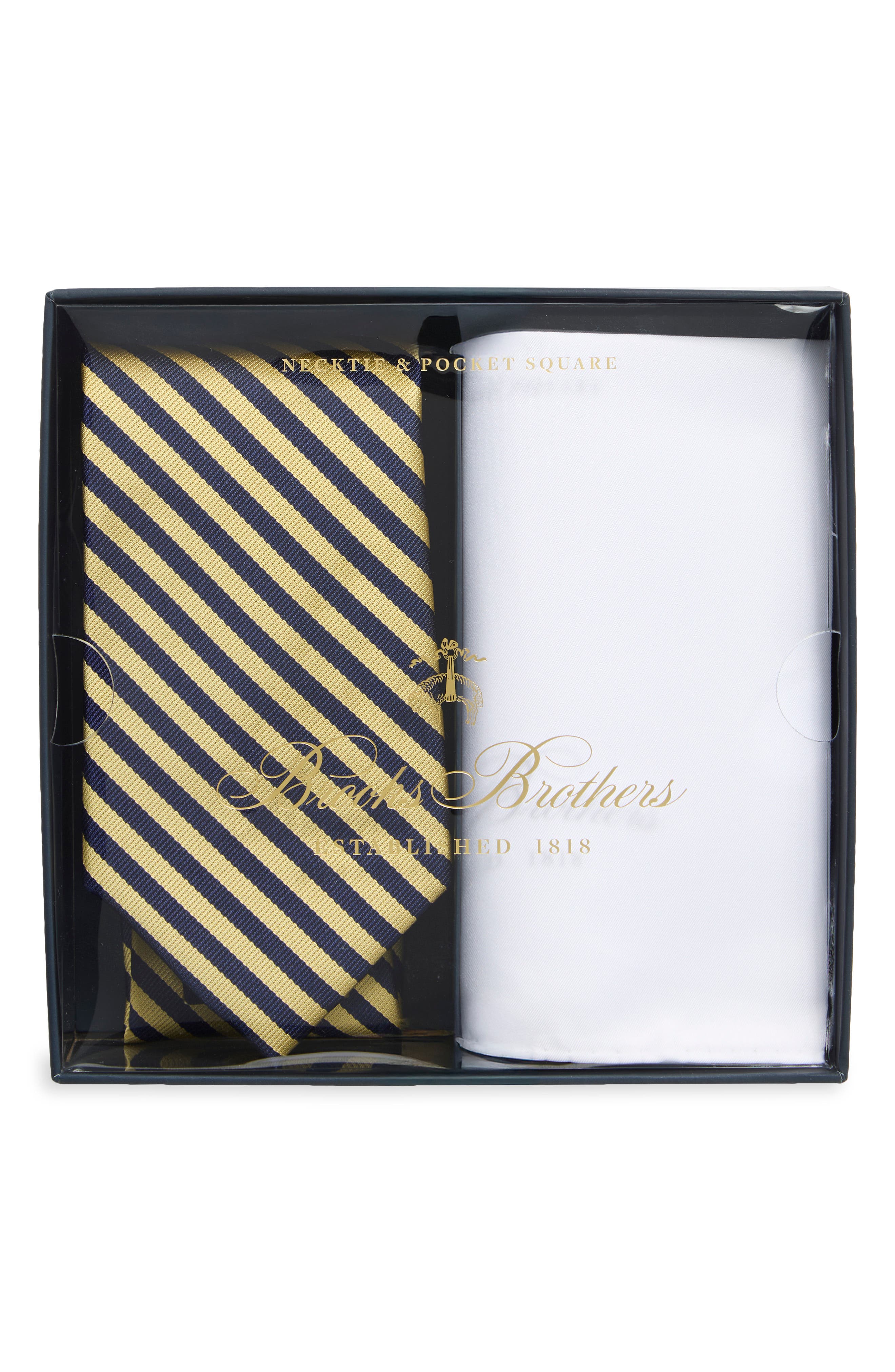 Striped Tie & Pocket Square Set
