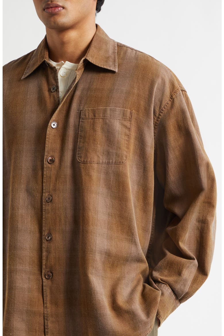 Borrowed Check Cotton Flannel Button-Up Shirt, Alternate, color, DAKOTA FLANNEL CHECK