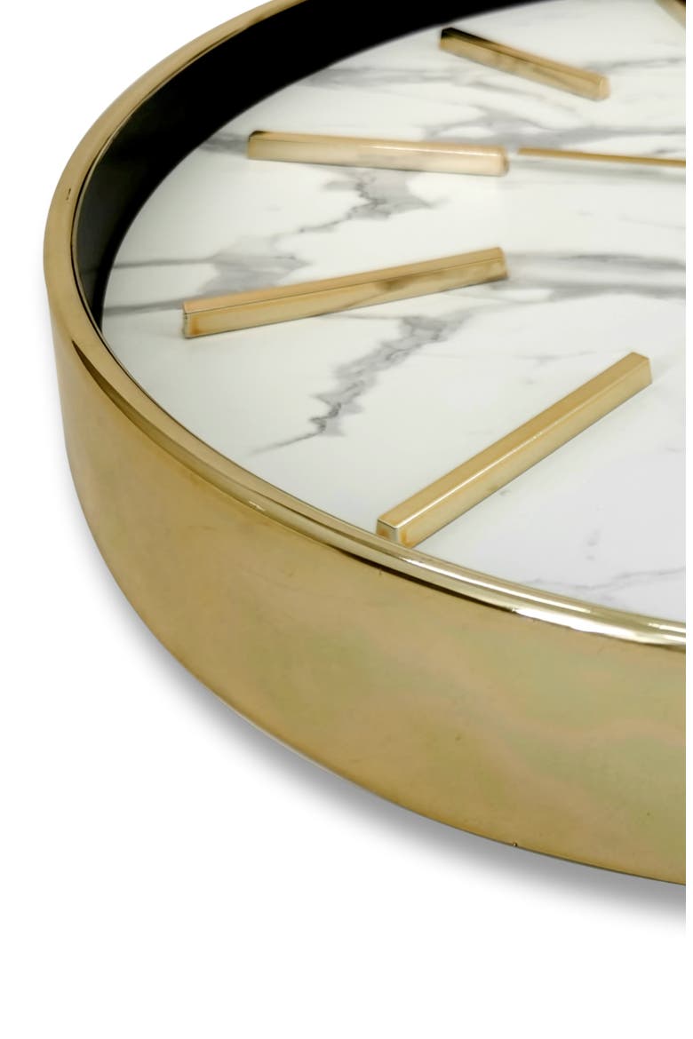 Analog Wall Clock, Alternate, color, GOLD/ WHITE