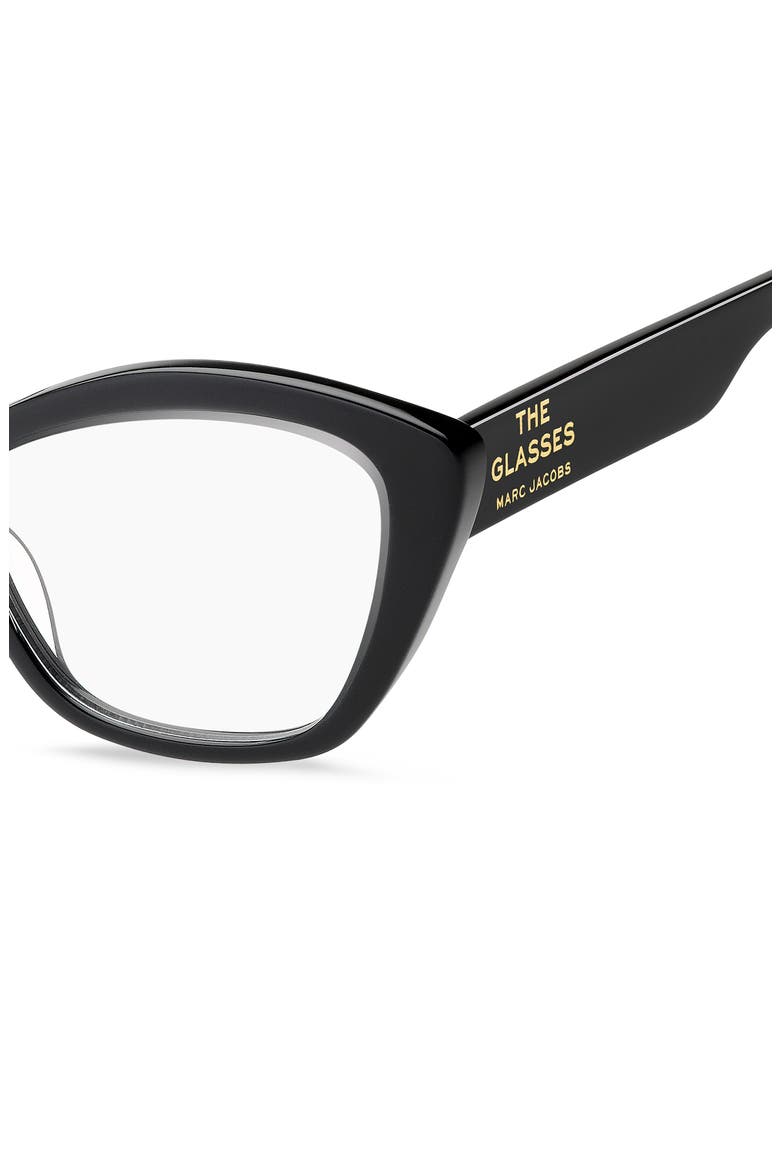 53mm Rectangular Optical Glasses, Alternate, color, CRYSTAL BLACK