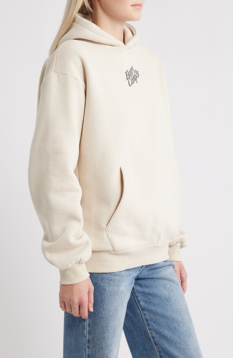 HAPPY CAMP3R Puff Series Core Logo Cotton Blend Hoodie, Alternate, color, Beige