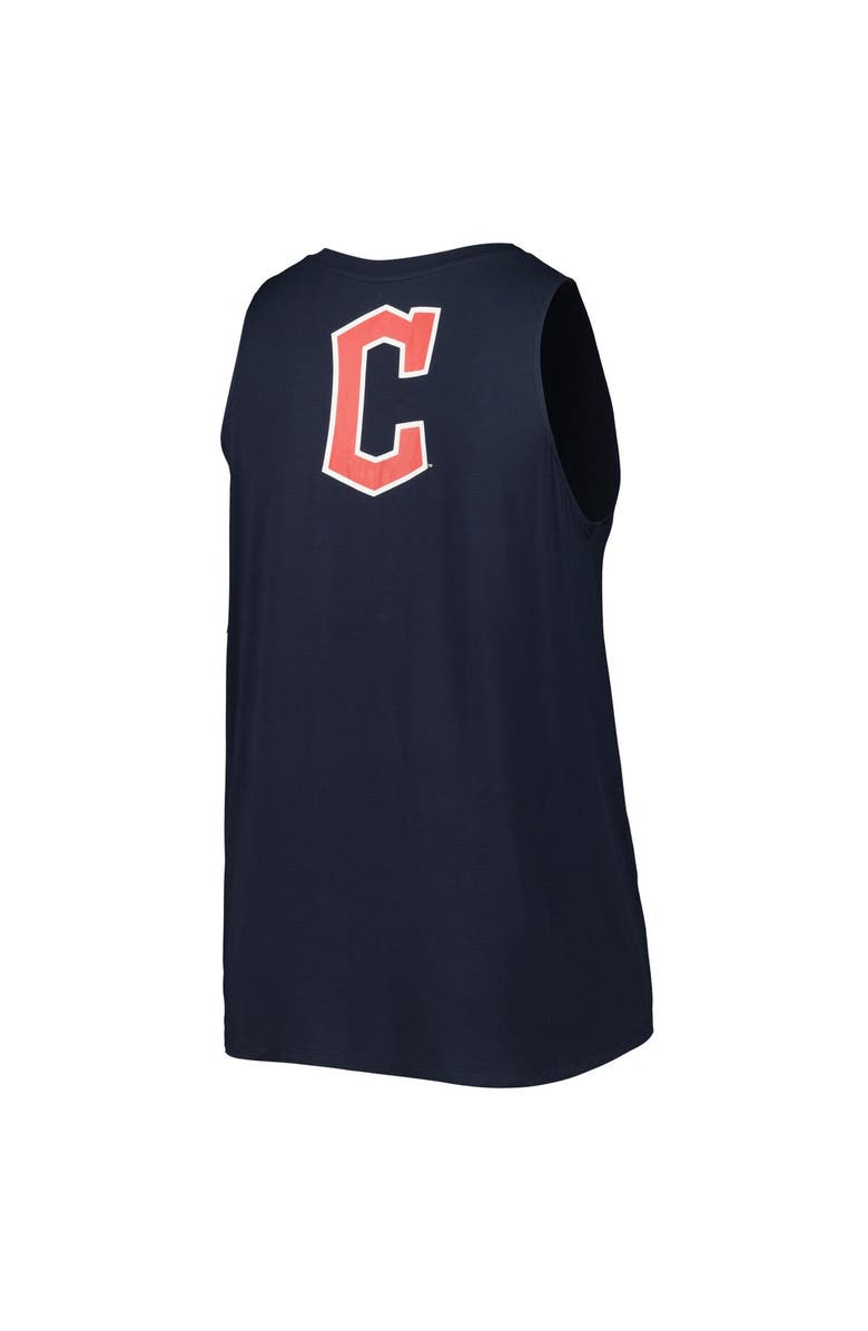 New Era Women's New Era Navy Cleveland Guardians Plus Size Tank Top, Alternate, color, Navy