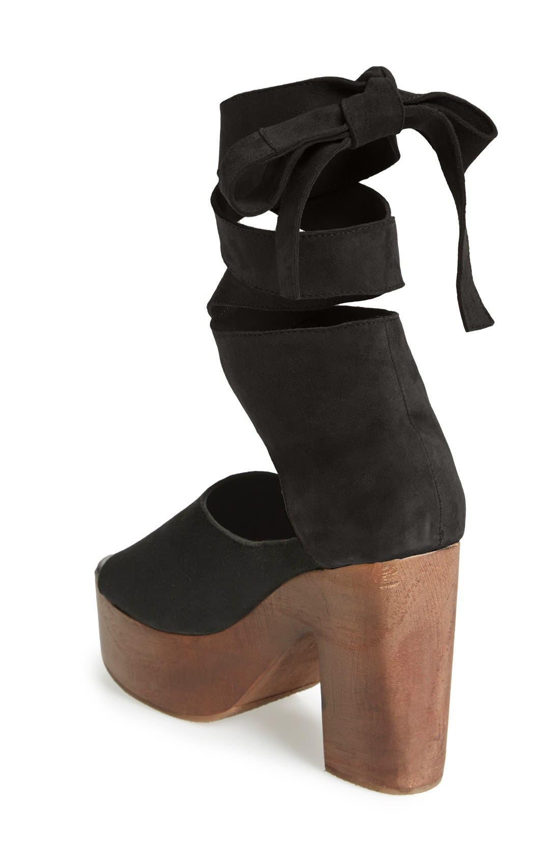 Free People 'Touch the Sky' Wrap Platform Clog Sandal, Alternate, color, 