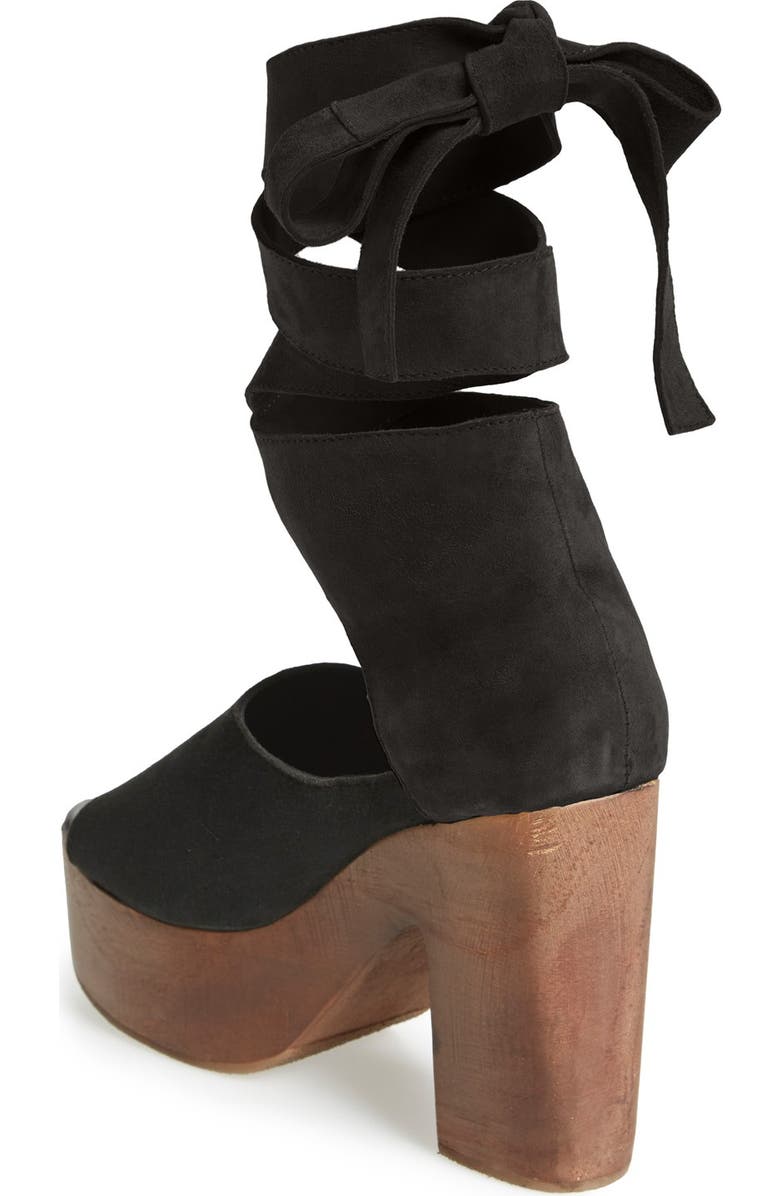 Free People 'Touch the Sky' Wrap Platform Clog Sandal, Alternate, color,